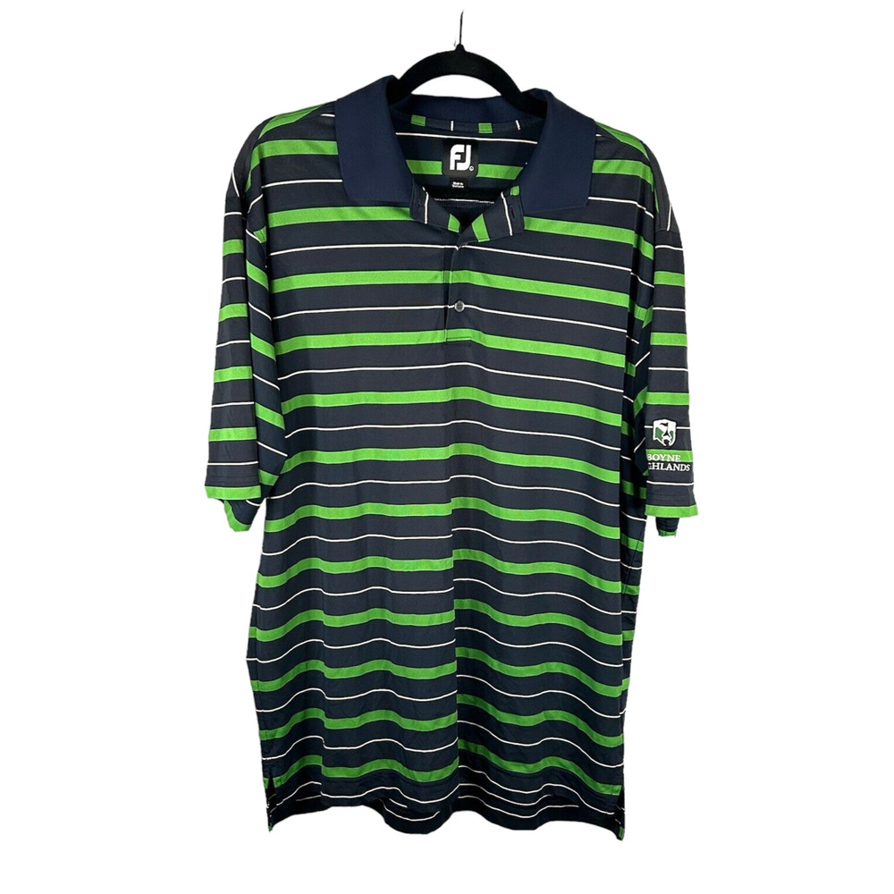 FootJoy FJ Mens L Golf Polo Preppy Office Business Casual Sporty Athleisure